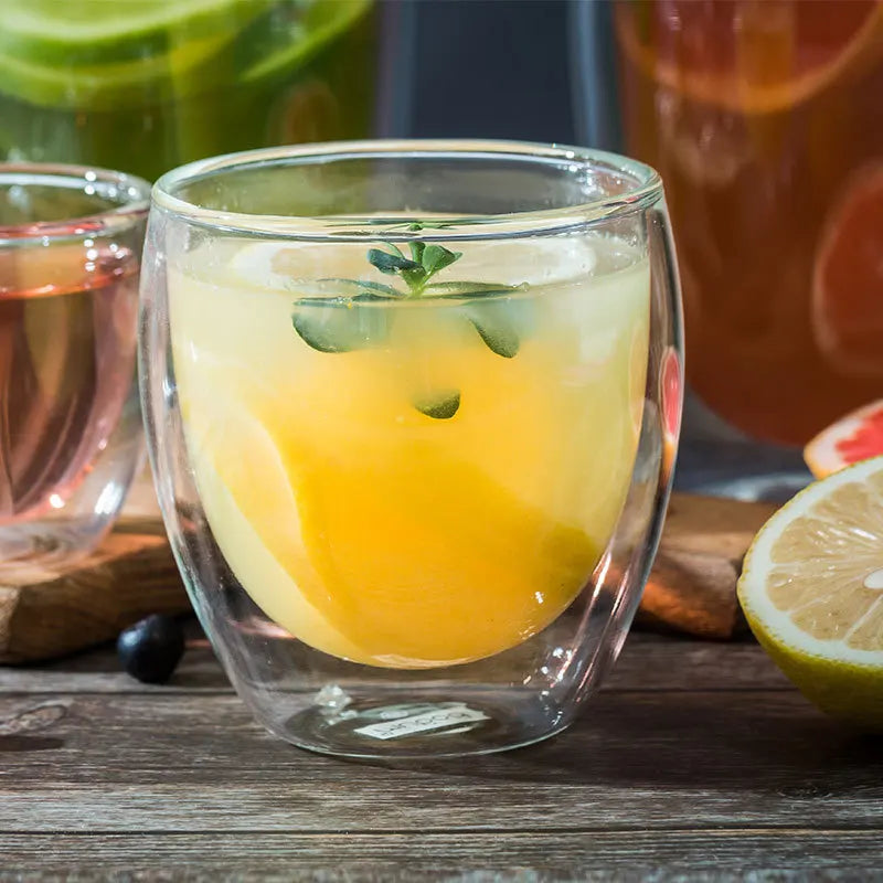 2-18 PCS Double Wall High Borosilicate Sclass Mugs – Теплорезантная чайка, кофе, молоко и сухие чашки, набор подарков для креативных баров