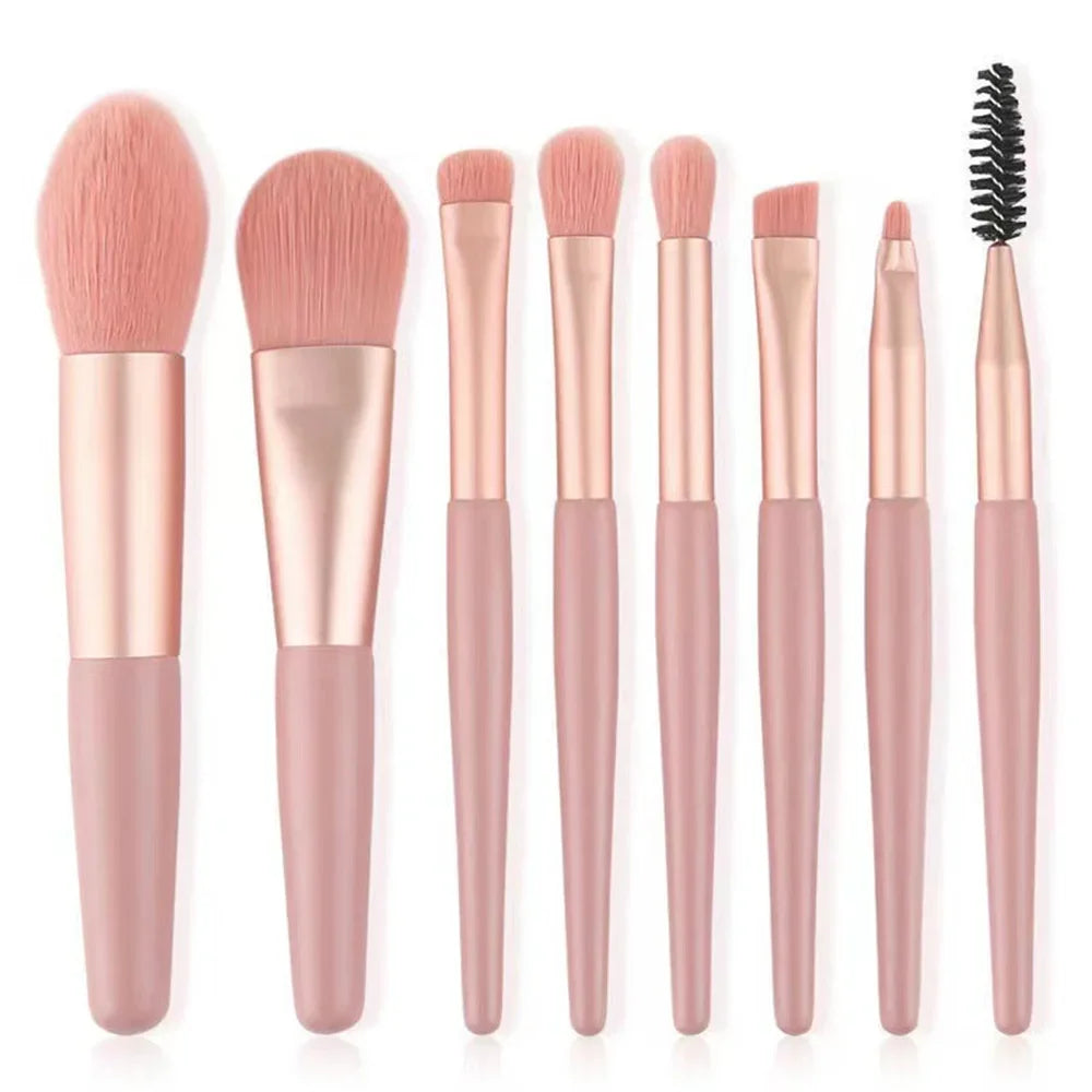 8Pcs Miscup Brush Set Concealer Brush Blosh Llous Lowder Brush Eye Show Highlighter Foundation Brush Bresh Breaty Instruments