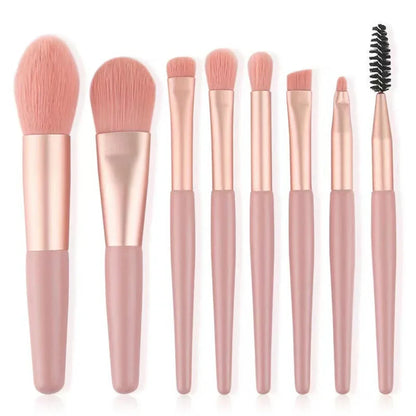 8Pcs Miscup Brush Set Concealer Brush Blosh Llous Lowder Brush Eye Show Highlighter Foundation Brush Bresh Breaty Instruments