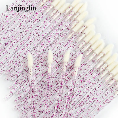 Lanjinglin 5/50 Pcs Разбрызгаемые косметические щётки для липовой щетки — инструмент расширения респиратора, профессиональные аксессуары красоты