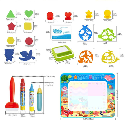 100x80CM Magic Water Christ Mat – Повторное использование Doodle Board Montesori Education игрушки для детей