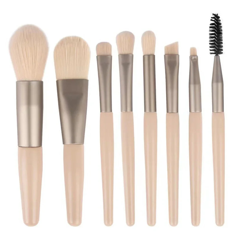 8Pcs Miscup Brush Set Concealer Brush Blosh Llous Lowder Brush Eye Show Highlighter Foundation Brush Bresh Breaty Instruments