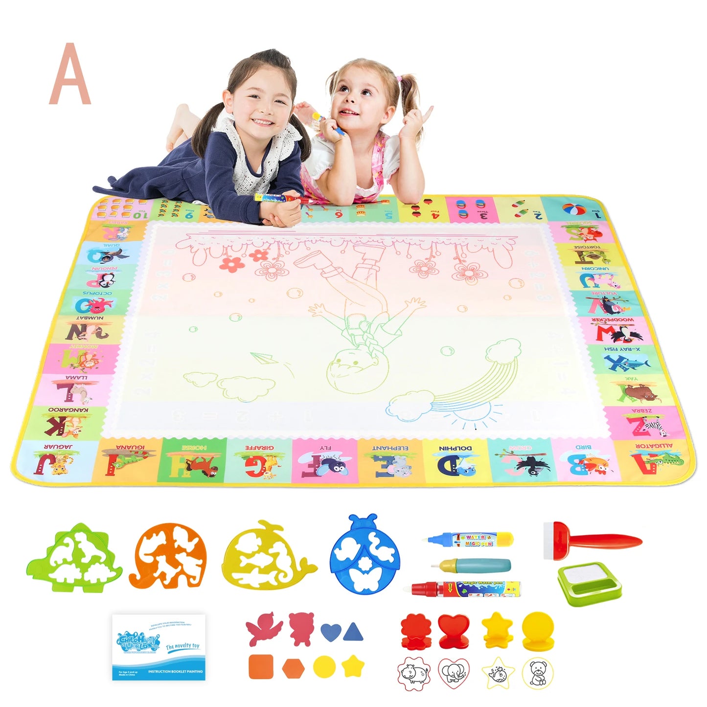 100x80CM Magic Water Christ Mat – Повторное использование Doodle Board Montesori Education игрушки для детей