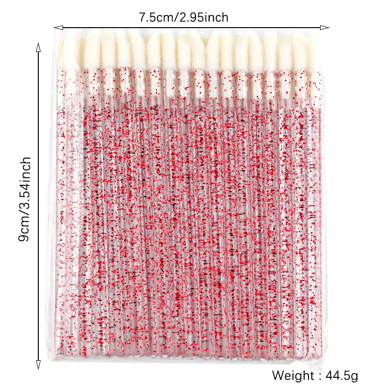 Lanjinglin 5/50 Pcs Разбрызгаемые косметические щётки для липовой щетки — инструмент расширения респиратора, профессиональные аксессуары красоты