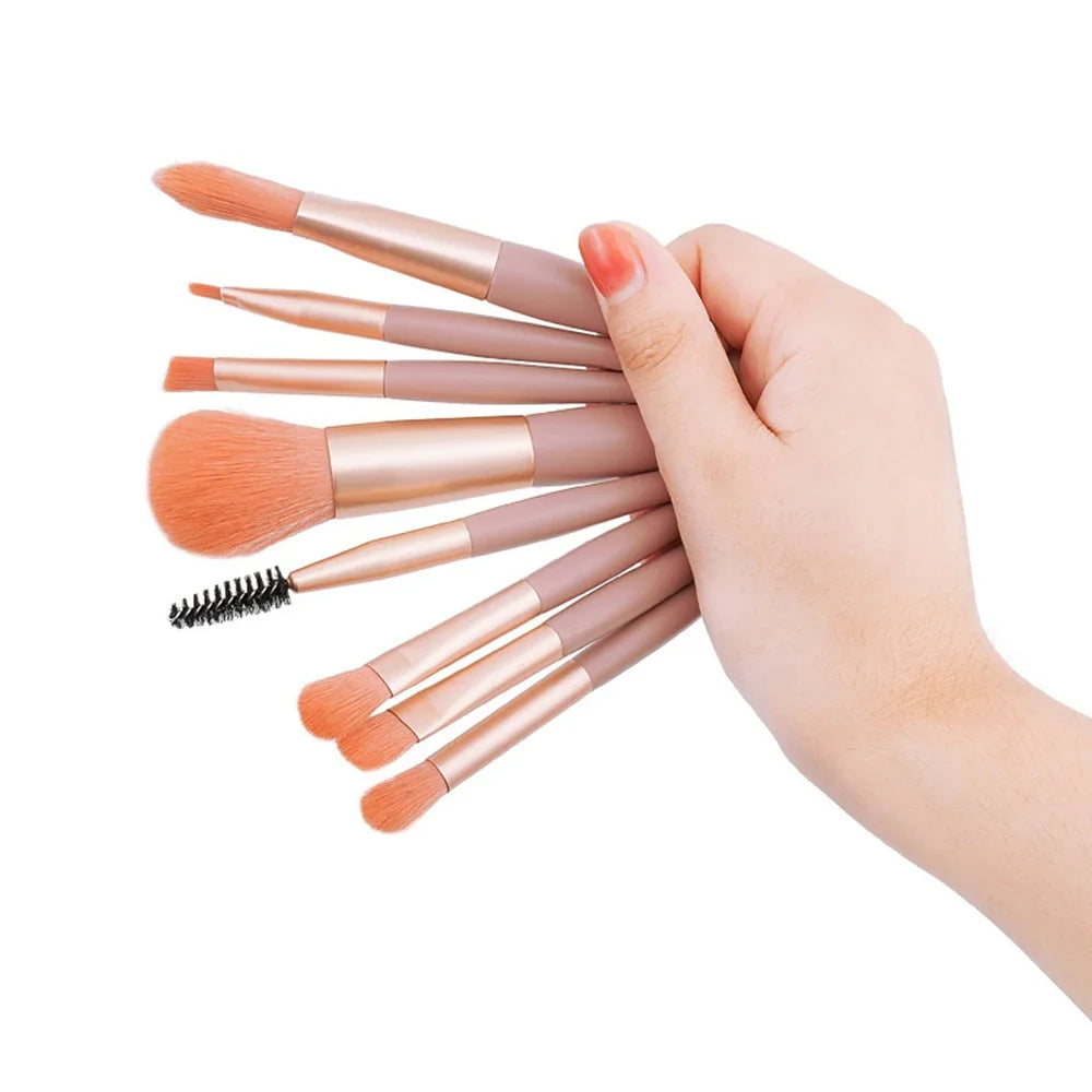 8Pcs Miscup Brush Set Concealer Brush Blosh Llous Lowder Brush Eye Show Highlighter Foundation Brush Bresh Breaty Instruments