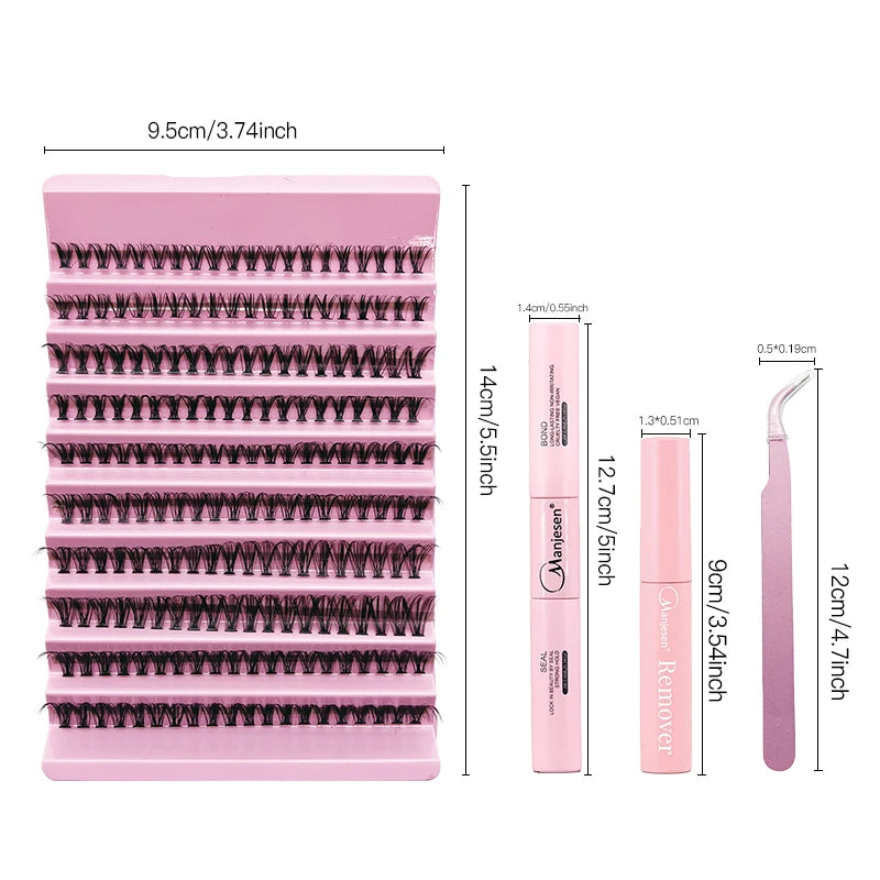 DILASEN DiY Plasing Kit — 200PCS Lash Class class c Lash Bond & Seal, профессиональные инструменты макияжа для глюинговых лашей