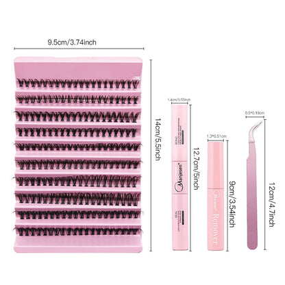 DILASEN DiY Plasing Kit — 200PCS Lash Class class c Lash Bond & Seal, профессиональные инструменты макияжа для глюинговых лашей