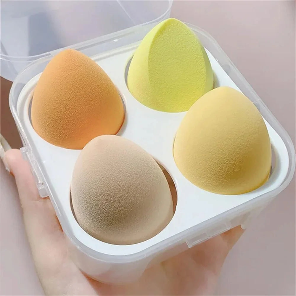 4PCS макияж Губка Блендер Красотка Яйцо Косметика - Soft Foundation & Powder Spoungs for Women, Professional Breature Tools