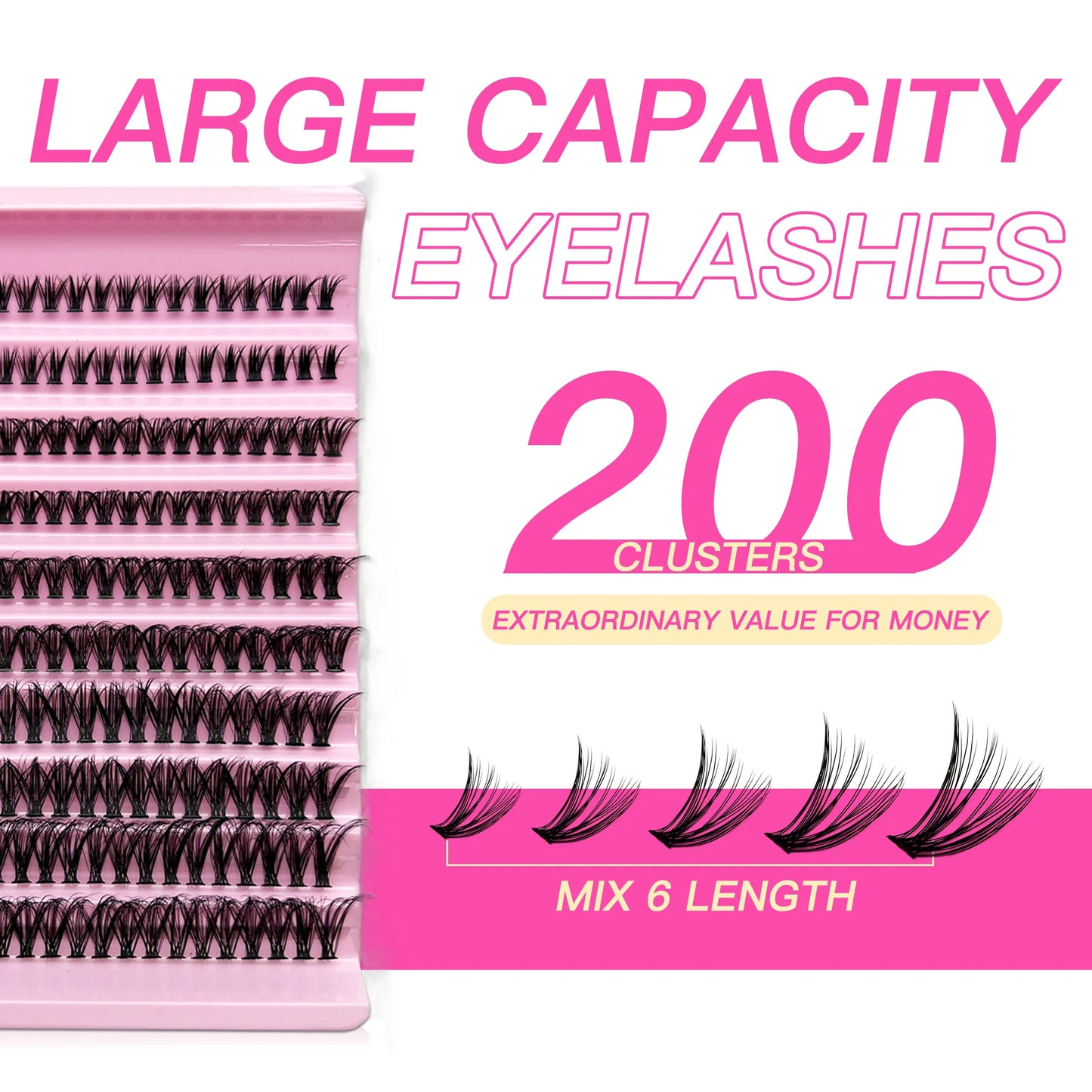 DILASEN DiY Plasing Kit — 200PCS Lash Class class c Lash Bond & Seal, профессиональные инструменты макияжа для глюинговых лашей
