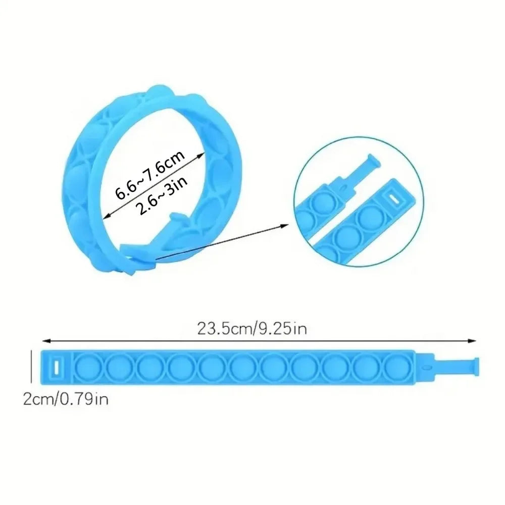 12/24/36PCS Cilicone Colorful Bubble Rristboard — детские вечеринки, подарки в день рождения, свадебные сувениры, карнавал и праздничные браслеты