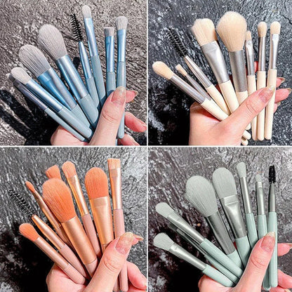 8Pcs Miscup Brush Set Concealer Brush Blosh Llous Lowder Brush Eye Show Highlighter Foundation Brush Bresh Breaty Instruments