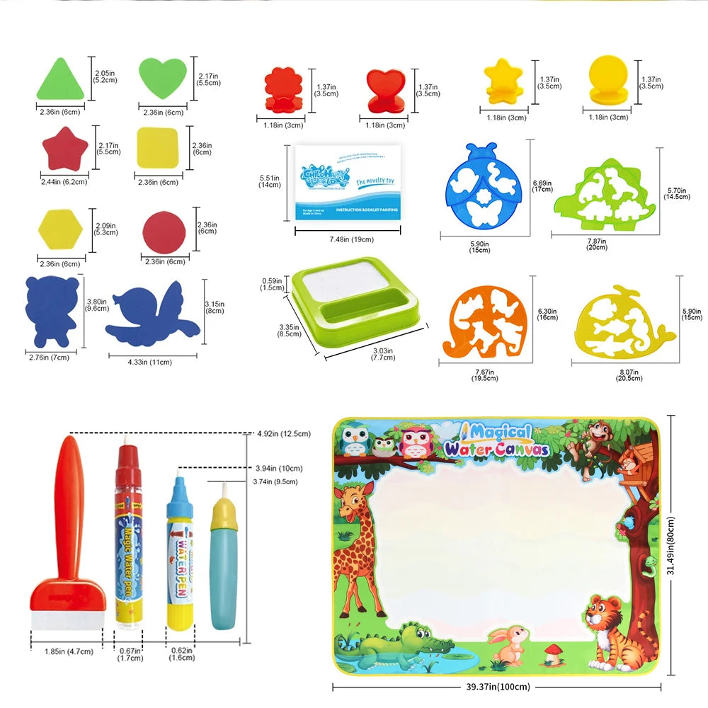 100x80CM Magic Water Christ Mat – Повторное использование Doodle Board Montesori Education игрушки для детей