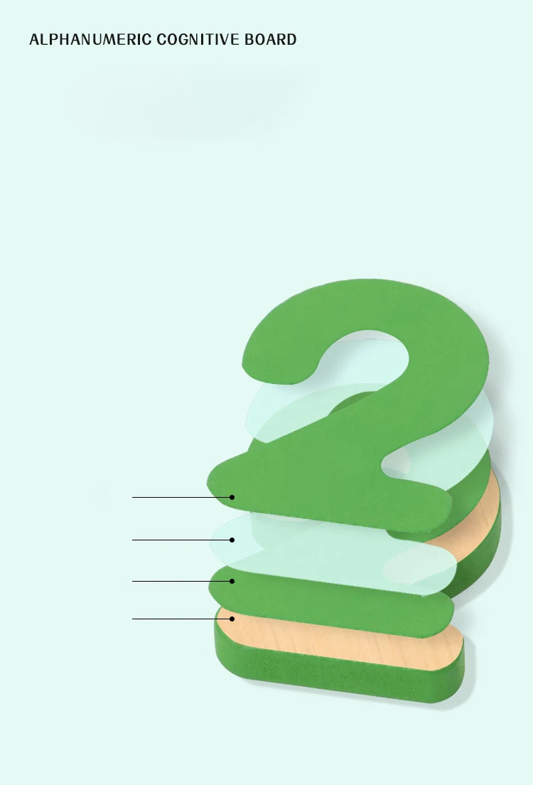 Альфабет и число деревянных игрушек — Дошкольная игрушка Монтессори