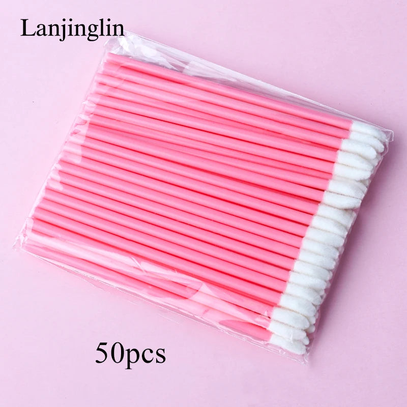 Lanjinglin 5/50 Pcs Разбрызгаемые косметические щётки для липовой щетки — инструмент расширения респиратора, профессиональные аксессуары красоты