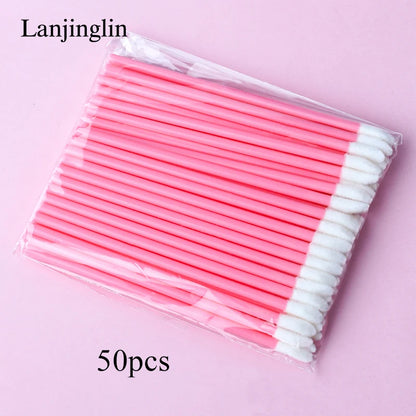 Lanjinglin 5/50 Pcs Разбрызгаемые косметические щётки для липовой щетки — инструмент расширения респиратора, профессиональные аксессуары красоты