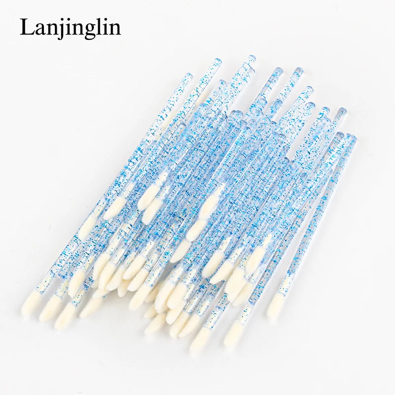 Lanjinglin 5/50 Pcs Разбрызгаемые косметические щётки для липовой щетки — инструмент расширения респиратора, профессиональные аксессуары красоты