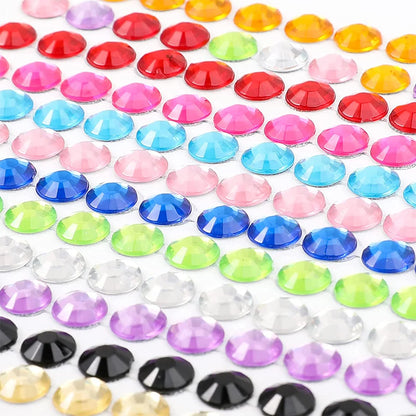 1040/900/504Pcs Acrylic Drill DIY Crystal Rhinestone Self-Adhesive Stickers for Phone Cases, Cards, and Crafts